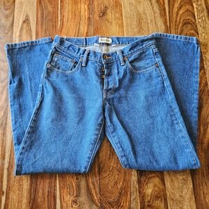 Taylor Stitch Mens 31 Blue Denim Jeans Straight Leg Button Fly Made California